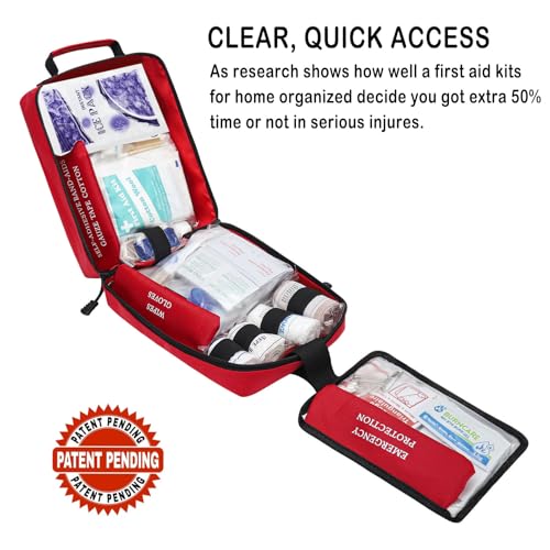 VRIEXSD 400 Piece Large First Aid Kit for Home, Car, Travel, Camping,Sports | Comprehensive & Well-Organized First Aid Kit – Premium Emergency Medical Supplies for Office, Hiking, Business & Outdoor Use