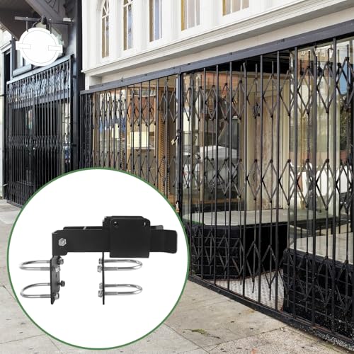 Chain Link Double Gate Latch for 1-3/8 Inch Gate Frames, Heavy Duty Chain Link Residential Strong Arm Double Gate Latch, Chain Link Fence Gate Latch for Ranch Fences & Yard Gates