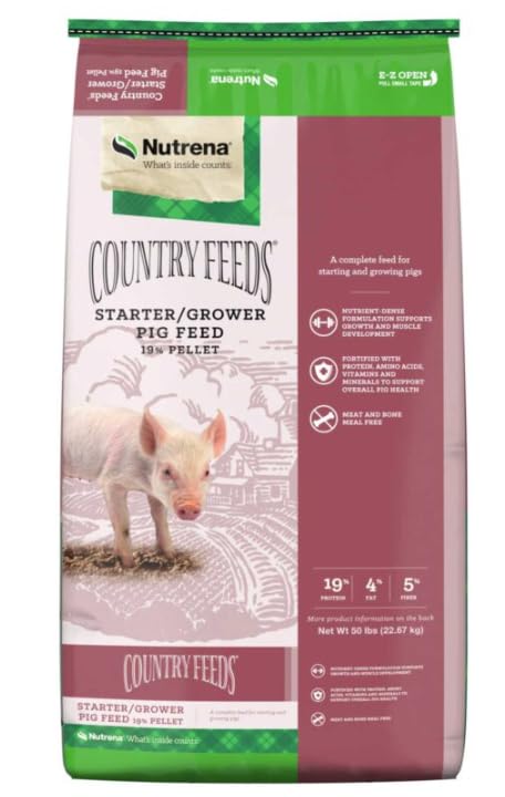 Nutrena Country Feeds Starter/Grower Pig Feed 19% Pellet - 50 Lb. Bag