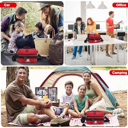Poygik Premium 420-Piece Large First Aid Kit for Home, Car, Camping | Well-Organized, Portable Emergency Medical Kits for Travel, Truck, Hiking, Sports, Office, Businesses & Outdoor Emergencies