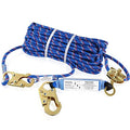 100FT Vertical Lifeline Assembly Fall Protection Rope | With Two Rope Grab Snap Hooks, Shock Absorber，Safety Climbing Equipment Roofing Safety Kit, CE ANSI - size: 100FT