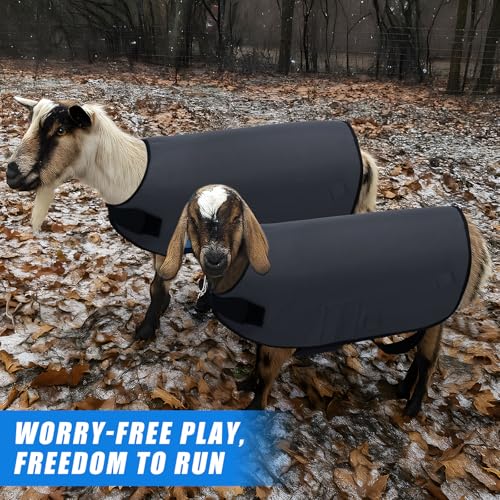 Shinylin Goat Blanket for Winter Sheep & Calf Blanket, Gray, Size XL | Waterproof Goat Blanket with Soft Fleece Lining and Adjustable Straps for Winter Warmth, Show Goats and Pets