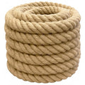Natural Jute Rope (2 Inch x 50 Feet) Thick Hemp Rope Twisted Manila for Deck Railings, Swing Bed, Tug of War, Docks, Nautical, Decorating - size: 2 Inch x 50 Feet