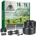 Drip Irrigation System for Garden, 2026-Upgraded Quick Connect Garden Watering Kit All-in-One with 1/2 inch 1/4 inch Irrigation Tubing for Garden, Lawn, Greenhouse, Raised Beds (91FT) - size: 91FT