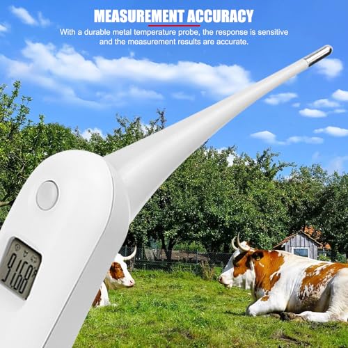 Professional Pet Veterinary Thermometer, LCD Display Fast Digital Thermometer for Livestock Pigs Cattle Sheep Dogs Horse