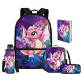 Upetstory Galaxy Dragon Backpack for Girls Boys Kids School Bag Set with Lunch Box Pencil Case Teen Schoolbag Elementary Kindergarten Preschool Bookbag Water Bottle Sleeve Book Cover 5 in 1 - color: Dragon