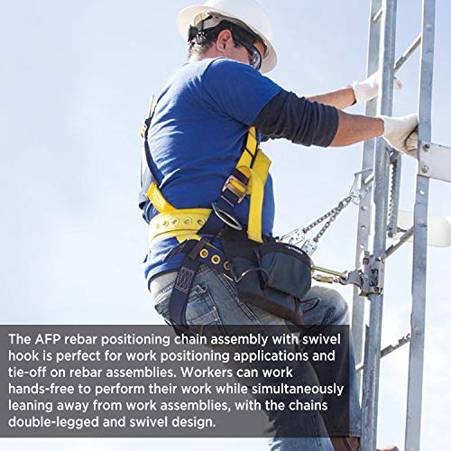 AFP Rebar Positioning Chain Assembly with Swivel Hook (Steel) - color: Steel