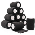 12 Rolls Elastic Self Adhesive Bandage Wrap 3 Inch, Breathable Non Woven Cohesive Bandage, Vet Wrap for Dogs, Ankle Sprains Swelling Tape, Sports Athletic Tape Black - color: 3 Inch-12 Count Black