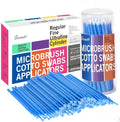 LE UNIMEDY 400PCS/Box Cotton Swabs, Disposable Micro Applicators Brush, Cosmetic Brush, Micro Swabs, Microswabs 2.5mm Blue - size: 2.5mm, Blue