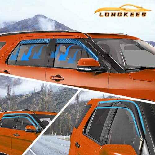 in-Channel Window Visors Rain Guards FIT Hyundai Santa Cruz 2022-2025 (2022-2025) – 4-Piece in-Channel Dark-Smoke Polycarbonate Vent Deflectors
