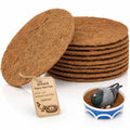 POPETPOP 10 Pcs Pigeon Nest Pads, Natural Coconut Fiber Bird Breeding Mat | Bird Egg Mat for Parakeet Chicken Breeding Hatching - Pigeon Supplies