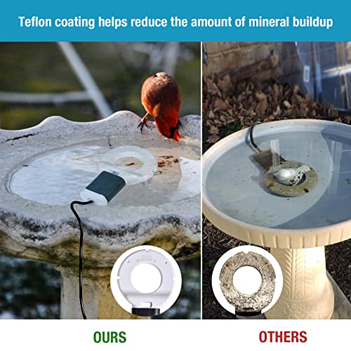 150W Chicken Waterer Heater, Cast Aluminum Utility De-Icer | for Max 15Gal, 5FT, Non-Conductive, Anti-Rust, Heated Chicken Waterer, Bird Bath Heater, Livestock Water Heater for Farm - size: 150-Watt(New)