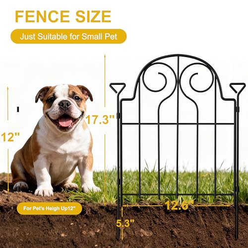 Decorative Garden Fence 17in x10ft,10 Panels Rustproof Metal No Dig Fence Animal Barrier,Arched Flower Bed Edging Ornamental Wire Border Panel Fencing for Yard Patio Outdoor Decor,Patented | Animal Barrier,Arched Flower Bed Edging Ornamental Wire Border P