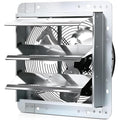 KEN BROWN 12 Inch Shutter Exhaust Fan, Aluminum Wall Mounted Attic Fan, 1450 CFM, Automatic Shutter for Attic Garage Greenhouse Shed Ventilation - size: 12" Fan without Power Cord