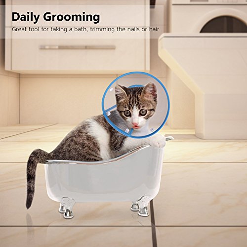 Cat Cone Collar, to Stop Licking, Recovery Elizabethan After Surgery, Clear Soft Neck E-Collar, Not Block Vision, for Kitten Puppy Dog Pet in Surgery Remedy - S in Blue | Stop Licking, Soft Cone, Clear Vision, Soft Padded Neck, Recovery Collar, After Surg