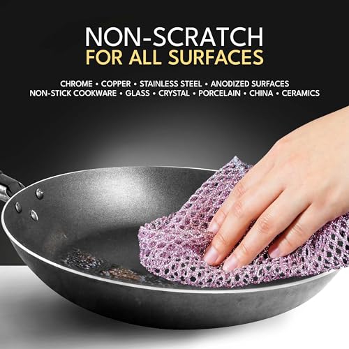 Non-Scratch Dish Scrubbers (24 Pcs) — Outlasts 7+ Sponges, Stays Odor-Free | Replace Smelly Kitchen Sponges | Non-Absorbent Mesh | Safe on Non-Stick, Cast Iron, Glass | Made in Korea Since 2012 - color: Value 12pk (24 Pcs)