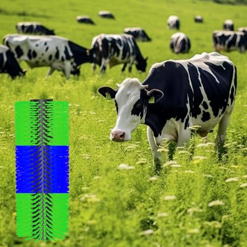 4 Sets Scratch Brushes For Livestock - 20 X 8 Inch Anti-Itch Tool,Multifunctional Cow Scratching Grooming Brush,Screws And Nuts For Sheep, Cattle, Horses, Pigs,Effectively Protecting The Fence - color: teal