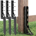 Eurydice Adjustable Heavy Duty Fence Post Repair Kit for 4x4 & 6x6 Posts | Quick fix broken & leaning fence post repair kit with thickened steel post base, anchor, fence repair stakes & post support