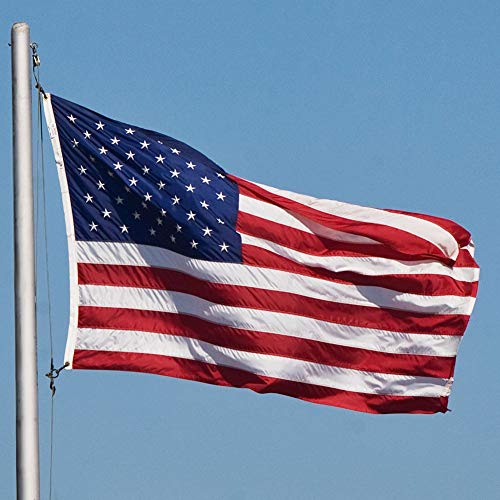 American Flag 10x15 FT Embroidered Stars, Sewn Stripes, Brass Grommets Polyester USA US Flag Long Lasting for Outdoor Use - size: 10x15 Ft Brass Grommets