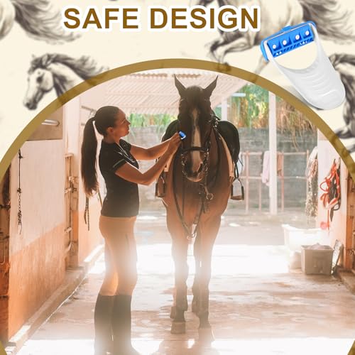 48 Pcs Horse Clippers Horse Grooming Razor Disposable Grooming Razor Horse Trimmer Shaver Kit Fit for Horse Dog, White&Blue