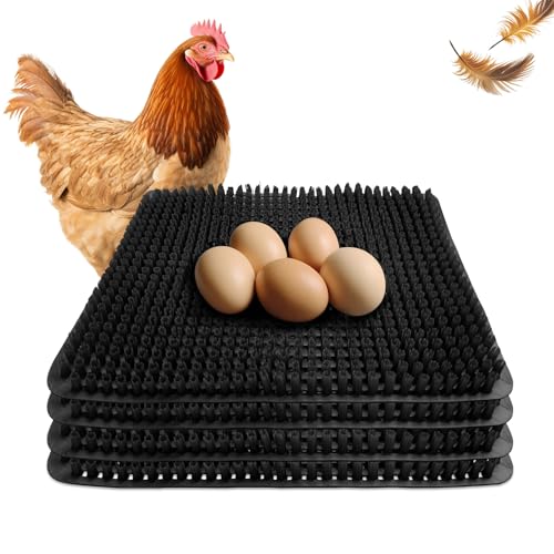 Washable Nesting Pads for Chicken Coop, Chicken Nesting Boxes for Laying Eggs, Laying Pads for Hens, Reusable Nest Mats, Black 4 Count - color: Black-4