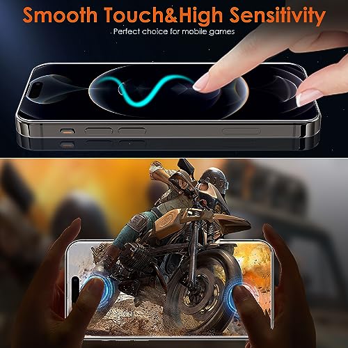 Screen Protector [3 Pack Soft Hydrogel Film for iPhone 15 Pro/15, Upgraded Non-breakable Flexible TPU] - size: iPhone 15 Pro/15 (6.1")