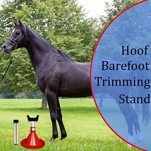 Standard Horse Size Hoof Farrier Stand - Red + Hoof Knife