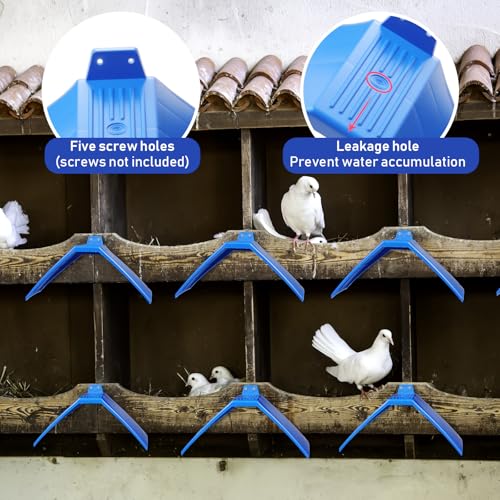 Geelin 16pcs Pigeon Supplies Set 4pcs Pigeon Nest Bowl with 4pcs Coconut Palm Mat Nest Box Pads 8pcs Dove Rest Stand Pet Cage Supplies for Racing Pigeons Doves Quails Small Birds