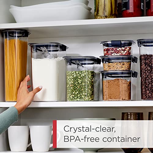 Rubbermaid Brilliance BPA-Free Food Storage Containers with Lids Airtight Kitchen and Pantry Organization Set Includes 3 Containers and Scoops Clear 16 cups - size: 16 Cup (6-Piece)