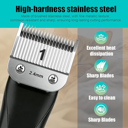 1# Replacement Ceramic Blades,Compatible with Oster 76,Andis AGC,Wahl KM10 | 2.4mm(3/32") Cutting Length,size 1 - color: Size 1