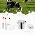 5L/1.3Gal Cow Milking Machine, 2-in-1 Electric Goat Milker Machine, Portable Pulse Vacuum Pump Milker with 304 Stainless Steel Buckets, Adjustable Suction Pulsation Vacuum (5L/ 1.3Gal) - size: 5L/ 1.3Gal
