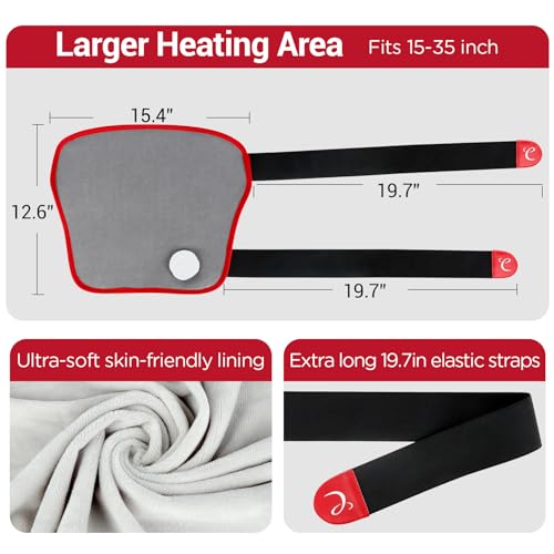 Comfytemp Leg Heating Pad, Wearable Heat Wrap for Knee/Thighs/Calf (S/M) | FSA Eligible HSA Approved Electric Heated Pad for Legs/Arm/Hamstring Soothing Warmth, Birthday Gifts for Women Man Mom Dad - size: Small