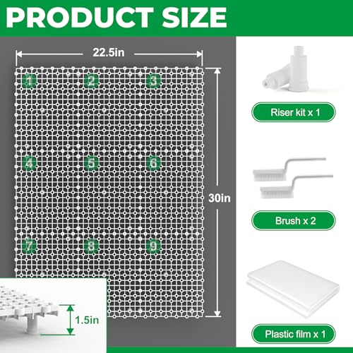 Forestchill Chicken Coop Ground Pads, 9 Pcs Plastic Floor Pads for Chicken Coops, Reusable Interlocking Walking Mats, Chicken Coop Accessories to Keep Coop Dry and Clean, Flexible to Splice