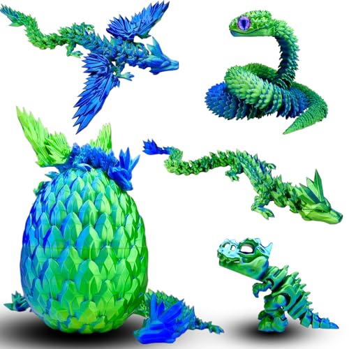 5 Pcs，12" 3D Printed Dragon Eggs,Dinosaur Egg,Crystal Dragon Toys,Snake Eggs, Animals,Fidget Toy,Desk Executive Toy，Easter Eggs Basket Stuffers,Toys for Boys Kids Teen 5-7 4-6 8-12 - color: Tt-01