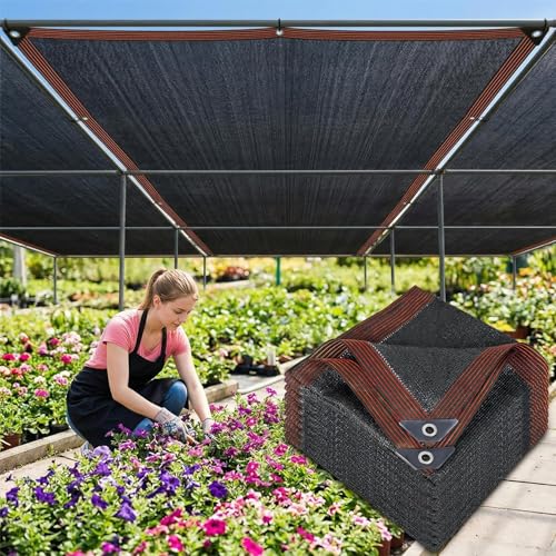 Sukh 70% Shade Cloth for Garden - 10 x 20 FT Sunblock Black Mesh Tarp | Sun Shade Sail with Grommets for Patio, Greenhouse, Outdoor Plants, Raised Beds Netting, Privacy Fence Screen for Balcony - size: 10 x 20 FT