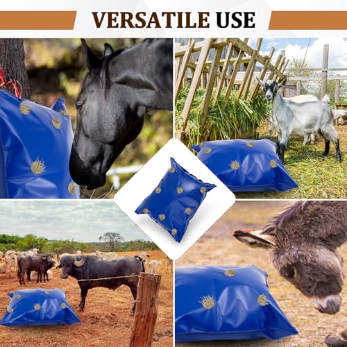47'' x 39'' Zip Slow Feed Bag Hay Net Alternative Slow Feeder Horse Hay Bag for Stall, Trailer, Track, Paddock, or for Horse, Goat, Donkey