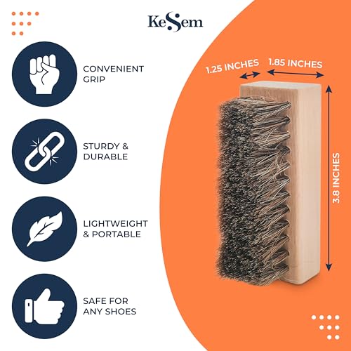 3 Small Shoe Cleaning Brush Set, Boots Sneaker Shoes Cleaner with Nylon, Boar and Horsehair Bristles, Suede Brush Polish Cleaning Brush for Leather, Canvas, Textile, Bags and More