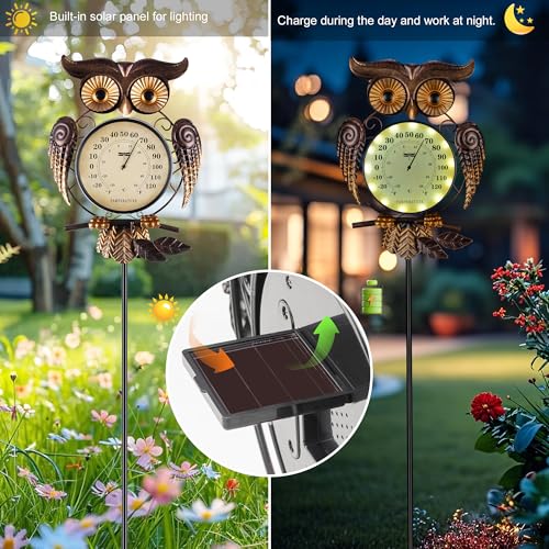 Outdoor Thermometer Thermometer for House Indoor Outdoor Thermometer Outdoor Thermometers for Patio Room Thermometer Owl