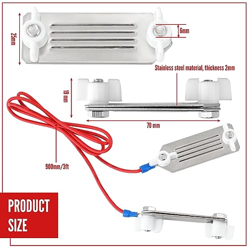 Kanayu 4 Pcs Lectric Fence Tape Connector Polytape to Polytape Connector 40mm Electric Tape for Electric Fence Connection with 90 cm Wire for 1/2" to 1-1/2" Width Polytape(2 Pieces Tape)