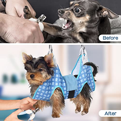 Dog Grooming Hammock Harness, Pet Grooming Hammock for Small Cats & Dogs, Dog Sling for Nail Clipping/Trimming