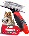 Mini Brush for Dogs and Cats - Coated Tips Massage Skin - Long Pins Remove Mats, Tangles in Long and Poodle Fur - size: Mini Brush