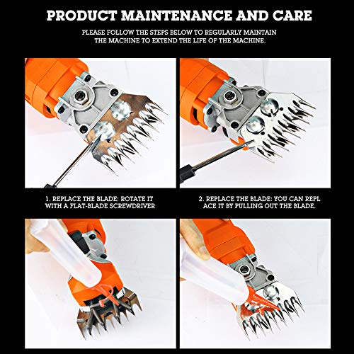 Stainless Steel Sheep Clippers 9 Tooth 13 Tooth Replacement Shearing Cutter Upper Serration for Sheep Goat Grooming, Smooth Efficient Cutting for Farmers Livestock Trimming - size: 9-tooth curved (+ swing )