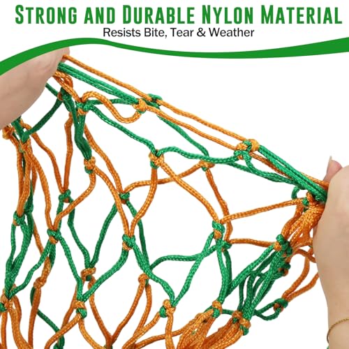 2Pcs Hay Bags for Horses, 40" Hay Nets for Horses with 2 Hooks & 2 Gloves, Durable Hanging Hay Feeder Net for Goat Horse, Strong Load-Bearing Slow Feed Hay Net for Horse Trailer