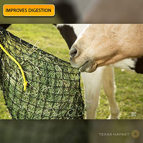 Slow Feeder Hay Net, 1.5 in Holes, Easily Holds 2 to 4 Flakes