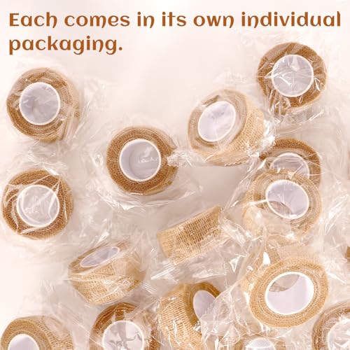 24 Rolls Elastic Self Adhesive Bandage Wrap 1 Inch, Breathable Non Woven Cohesive Bandage, Vet Wrap for Dogs, Ankle Sprains Swelling Medical First Aid Tape, Sports Athletic Tape (Brown) - color: 1 Inch-24 Count Brown
