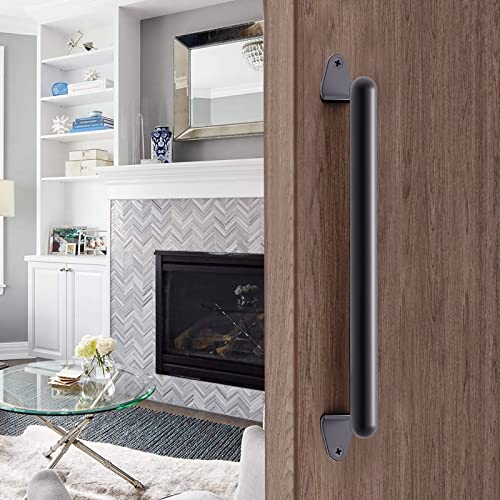 SELEWARE 15 Inch Barn Door Handle, Heavy Duty Metal Gate Pull Handle | 1 Pack, Durable Construction, Comfortable Grip, Easy Installation, Ideal for Sliding Doors, Gates, Garages and Outdoor Use - color: 17 Inch, 1 Pack