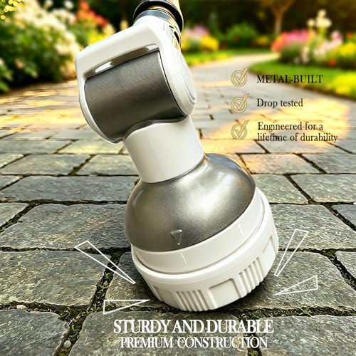 Garden Hose Nozzle Heavy Duty Metal Water Hose Sprayer | Heavy Duty Metal Spray Nozzle With Thumb Control. Japanese-style Design & 8 Spray Patterns For Different Blooming Seasons - color: Beige