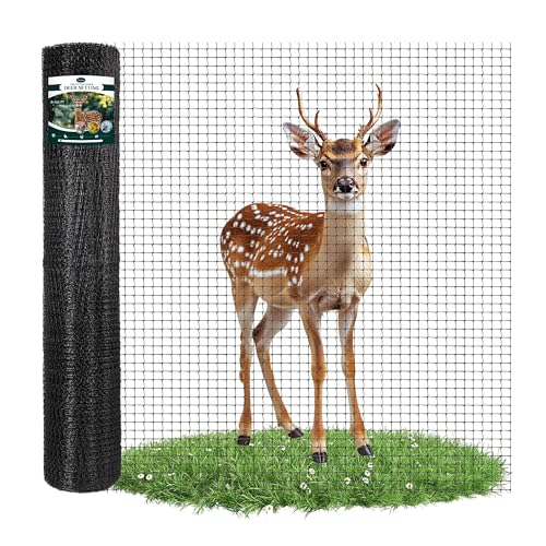 FRUITEAM 8ft×165ft Deer-Fence,Deer-Netting for Garden,Wildlife Netting,Heavy Duty Garden Fencing Roll for Plant Protection - size: 8FT×165FT