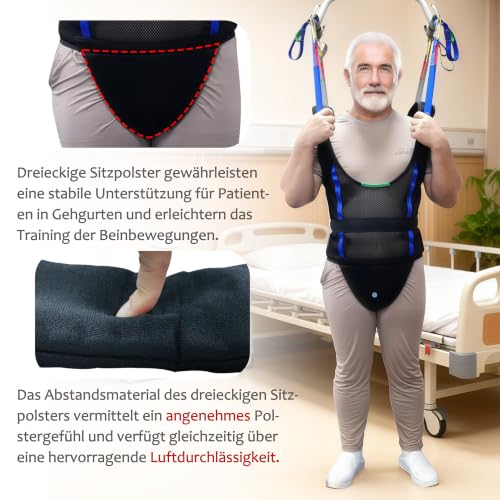 Patient Walking Sling for Standing Exercise,Lift Walking Sling Standing Aids for Patient Ambulation Training -Safety Loading Weight 550 Lbs (X-Large (Pack of 1)) - size: X-Large (Pack of 1)