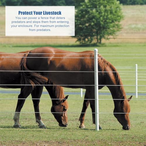 Electric Fence Charger PE2 – 0.10 Joule, 2-Mile/ 8 Acres Plug in Electric Fence Charger, for Dogs, Livestock, Squirrels, Chicken Coops, - color: BLACK, size: 2 MILE